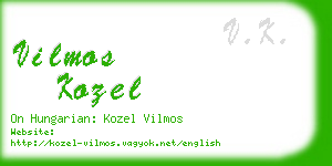vilmos kozel business card